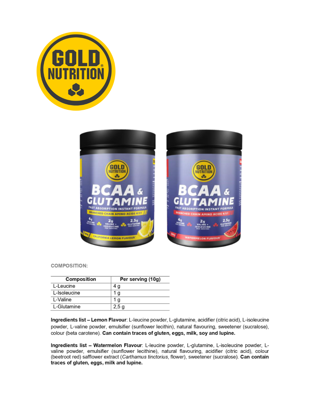 BCAA & Glutamin 300g – Aminosyraformula för snabbare muskelåterhämtning och ökad proteinsyntes.