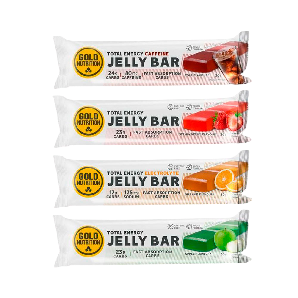 Jelly Bar GoldNutrition® – Energi i geléform för uthållighet (15 x 30 g)