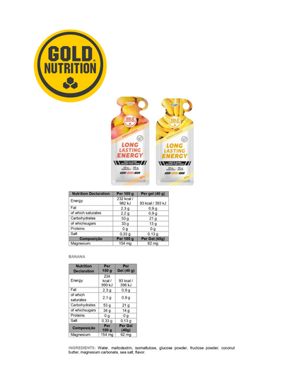 Long Lasting Energy Gel GoldNutrition® – snabb och enkel energikälla i smidig förpackning.