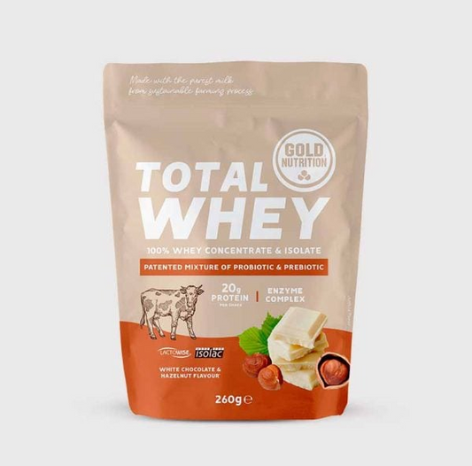 Total Whey White GoldNutrition® – Proteinpulver med hög biologisk kvalitet för muskeluppbyggnad och återhämtning
