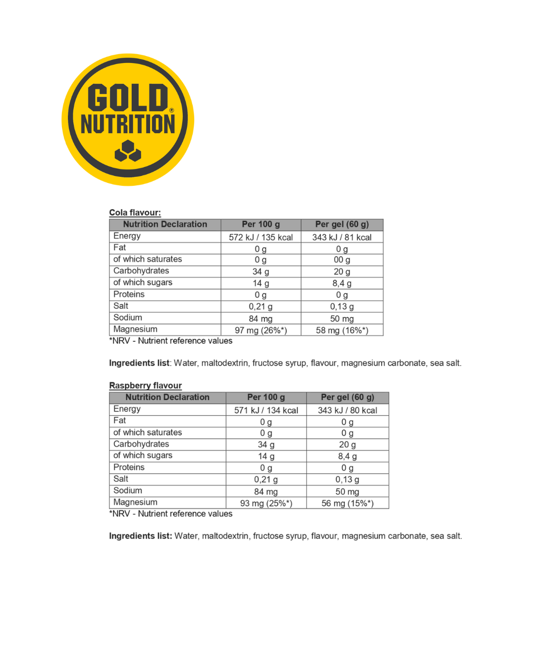 Jelly Bar GoldNutrition® – Energi i geléform för uthållighet (15 x 30 g)