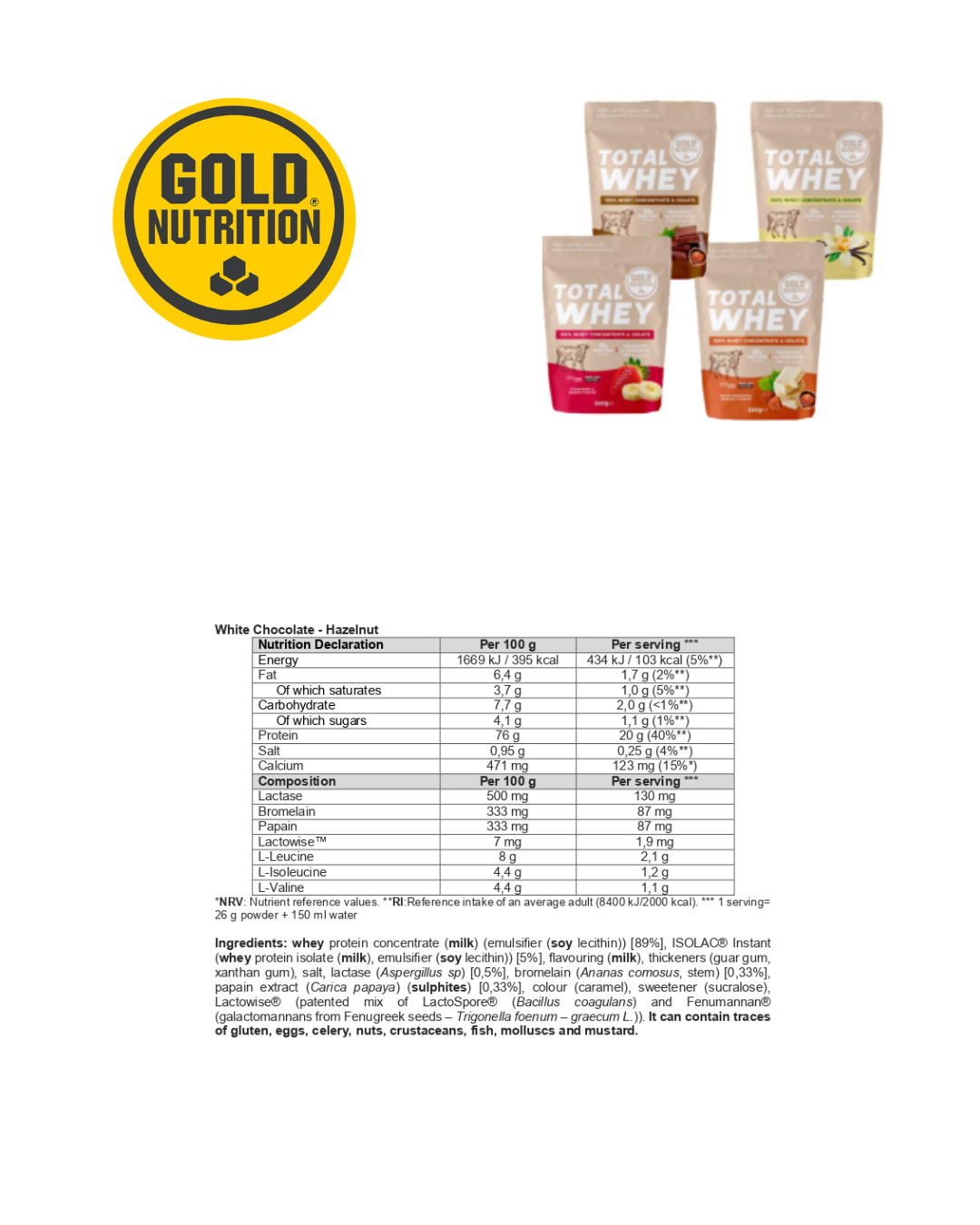 Total Whey  – Rent protein från frigående kor