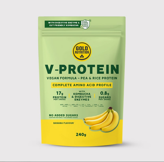 V-Protein GoldNutrition – Växtbaserat proteinpulver med ärtprotein och risprotein för muskelåterhämtning