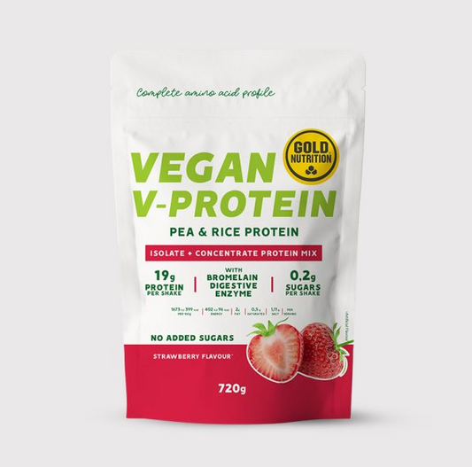 Vegan V-Protein – Högkvalitativt växtprotein från ärtor & ris